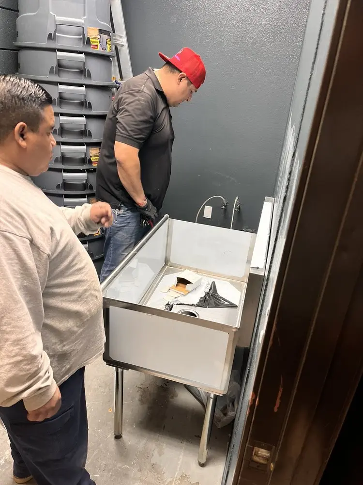 Commercial plumbing and sink installation in Stirling